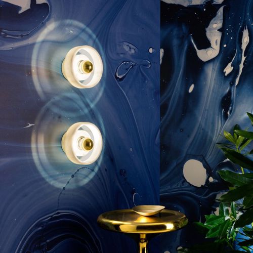 Moderne Wandleuchte - STONE : STW02WEU - Tom Dixon - für den Innenraum / Glas / Marmor