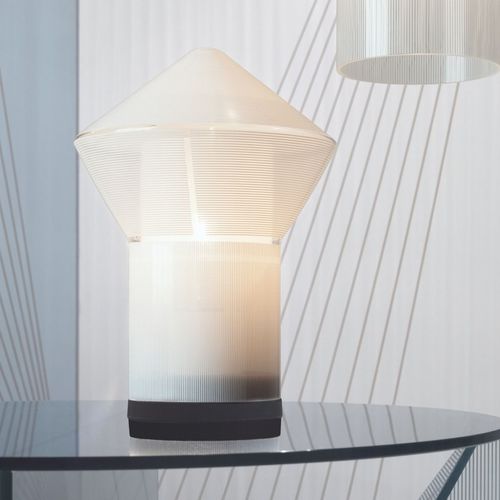 Tischlampe - TRACE : TRT01BEU - Tom Dixon - geblasenes Glas / modern / mit Kabel