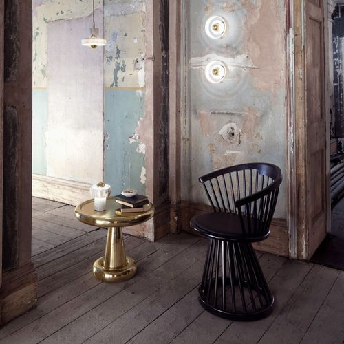 Moderner Couchtisch - SPUN : SUT01B - Tom Dixon - Messing / rund / für professionellen Einsatz