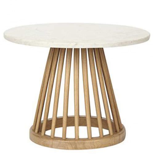 Moderner Couchtisch - FAN SERIES - Tom Dixon - Marmor / Eiche / Birke