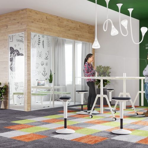 Moderner Bürohocker - QUICK.III - König Neurath - Stoff / drehbar / für Gewerbegebrauch