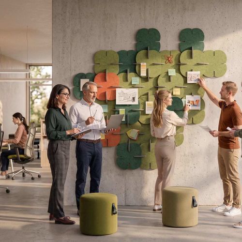 Schallschluckplatte für Wand - BLOOM - König Neurath - wandmontiert / PET / geometrisch