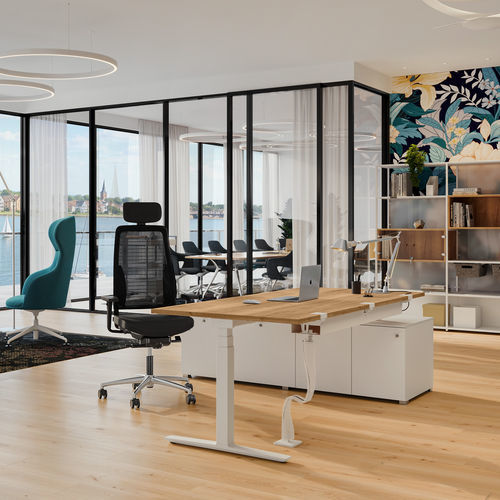 Schreibtisch für Open Space - TALO.YOU MANAGEMENT - König Neurath - bodenstehend / modern / Holz