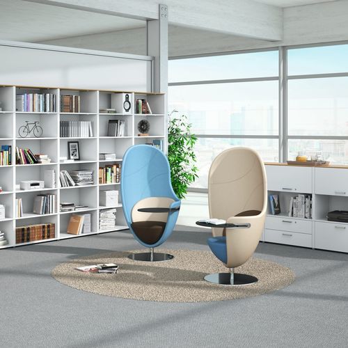 Moderner Sessel - NET.WORK.PLACE - König Neurath - Stoff / für Konzentration und Privatsphäre / versenkbar