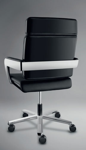 Moderner Chefsessel - CHARTA - König Neurath - Leder / Stoff / Aluminium