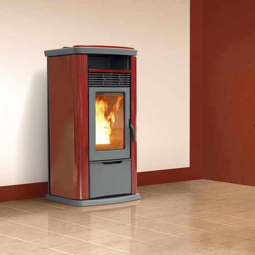 Pelletkaminofen - 7000 TCOM EASY, METALCOLOR E INOX - THERMOROSSI - 0 - 5 kW / 5 kW...10 kW / 10 kW...20 kW
