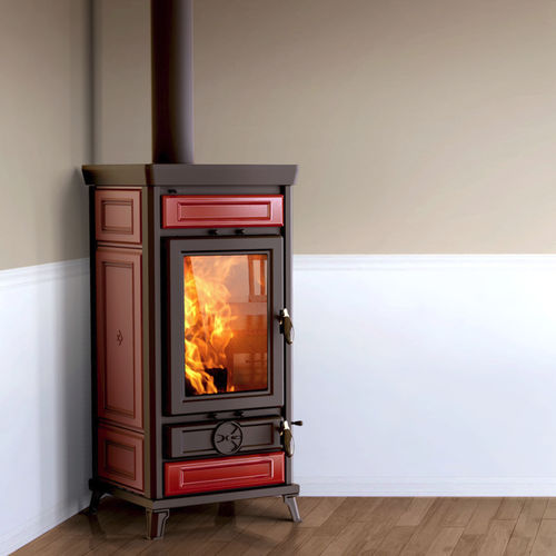 Holz-Kaminofen - Vittoria Evo Maiolica - THERMOROSSI - 10 kW...20 kW / bodenstehend / modern