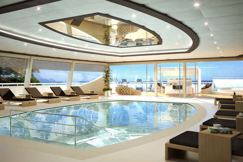 Schwimmbecken für Außenbereich - YACHT - Hofer Group GmbH - erdverlegt / Polyester / Thermal