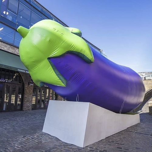 Traglufthalle für Events - GIANT AUBERGINE - Studio Souffle
