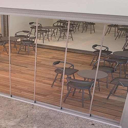 Glasschiebetür - SLIDER MAX - ALBERT GENAU - Vorderseite aus Hartglas