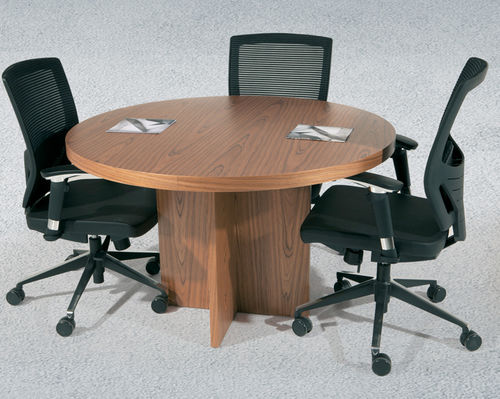 Moderner Besprechungstisch - AKZO  - SOLENNE OFFICE FURNITURE - Holz / rund / für professionellen Einsatz