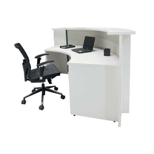 Halbrunde Empfangstheke - OVAL  - SOLENNE OFFICE FURNITURE - Holz / Metall