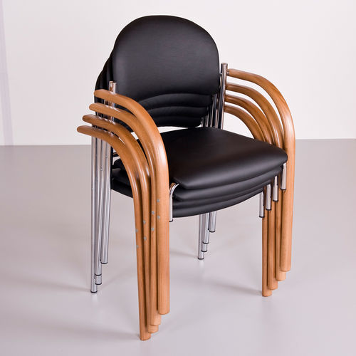 Moderner Konferenzstuhl - BIBIANA - KODRETA furniture, s.r.o. - für den Innenraum / Leder / Massivholz