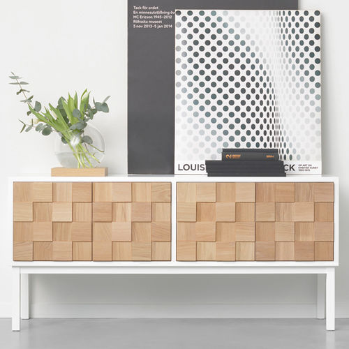 Modernes Fernsehmöbel - COLLECT 2016 - A 2 designers - Eiche / MDF / gestrichenes Holz