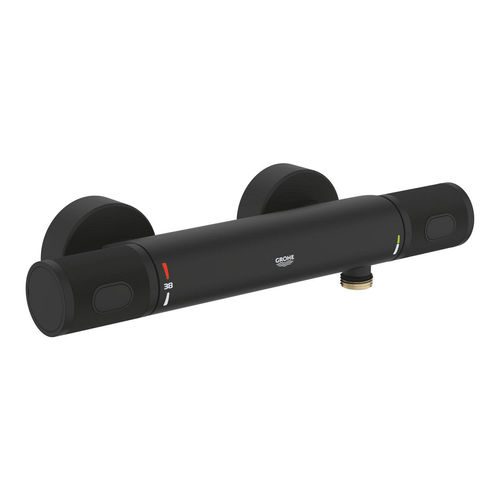 Zweigriffmischer für Duschen - 34827KF0 - GROHE - wandmontiert / thermostatisch / Edelstahl