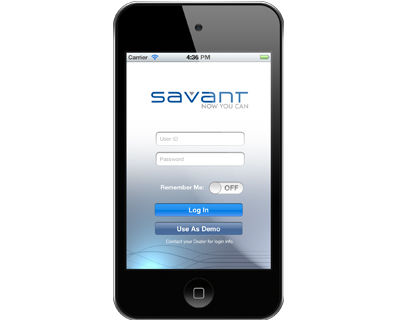 Mobile Applikation / Lichtsteuerung - SAVANTLIGHTING APP - Savant Systems - für Hausautomationssystem