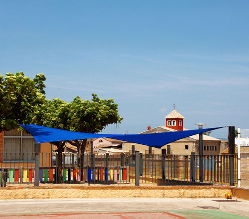 UV-beständiges Sonnensegel - COLEGIOS - Tecnodimension Hinchable S.L. - maßgefertigt / für Gewerbegebrauch / rechteckig