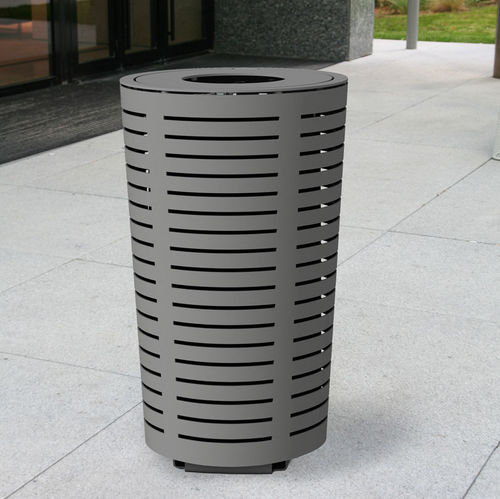 Park-Abfallbehälter - AZIMUT - ACCENTURBA - System / thermolackierter Stahl / ohne Deckel