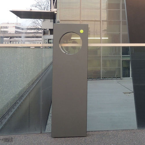 Park-Abfallbehälter - R&S COMBO - Cibins e.U. - Edelstahl / mit integriertem Aschenbecher / mit Deckel