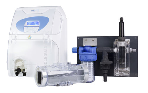 Salz Chlorinator für Pool - POOLSQUAD® AMPERO - Pool Technologie - pH-Regler