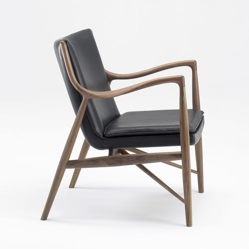 Sessel / skandinavisches Design - 45 - House of Finn Juhl – Onecollection - Leder / Stoff / Holz