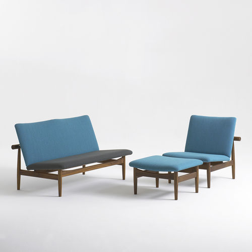 Polsterbank / skandinavisches Design - 137 - House of Finn Juhl – Onecollection - Stoff / Eiche / Nussbaum