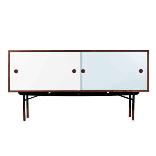 Sideboard / skandinavisches Design - House of Finn Juhl – Onecollection - Eiche / Nussbaum / Stahl