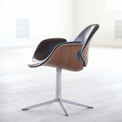 Sessel / skandinavisches Design - COUNCIL - House of Finn Juhl – Onecollection - Leder / Stoff / Eiche