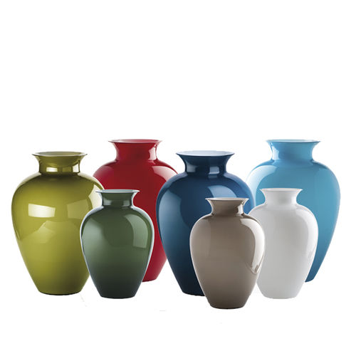 Moderne Vase LABUAN Venini geblasenes Glas / rot