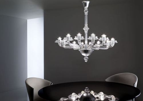 Moderner Kronleuchter - PORPORA - Venini - Glas / geblasenes Glas / Metall