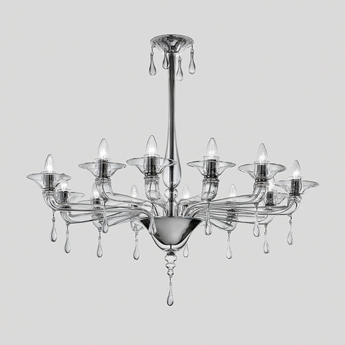 Moderner Kronleuchter - SCARLATTI - Venini - Kristall / Metall / mit Glühlampe