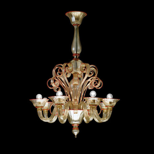 Klassischer Kronleuchter - ALBRICI - Venini - geblasenes Glas / Metall / mit Glühlampe