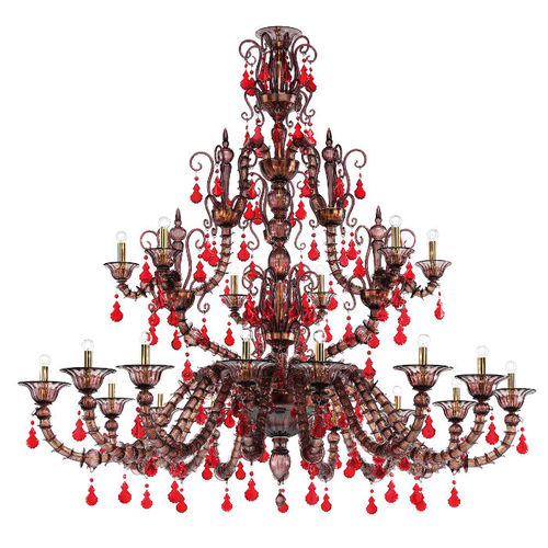 Klassischer Kronleuchter - DIAMANTEI - Venini - Kristall / Metall / mit Glühlampe