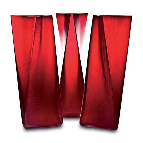 Moderne Vase - ANDO - Venini - geblasenes Glas / rot