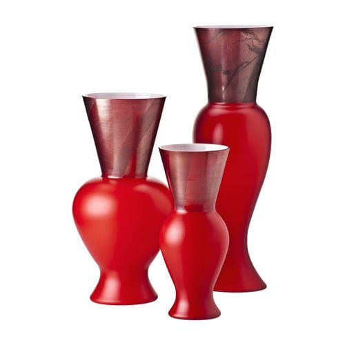 Moderne Vase - RE REGINA PRINCIPE - Venini - geblasenes Glas / handgefertigt / rot