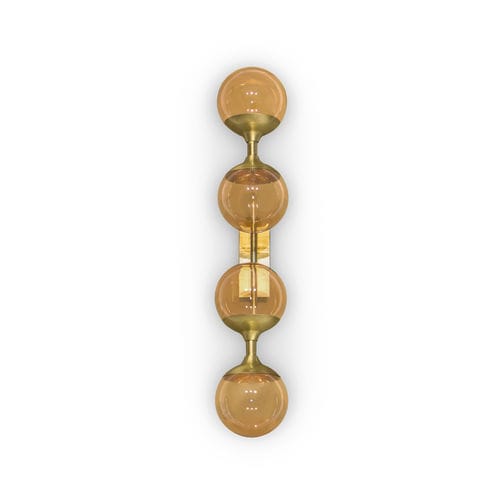 Moderne Wandleuchte - SYRAD - BRABBU DESIGN FORCES - für den Innenraum / gebürstetes Messing / Glas