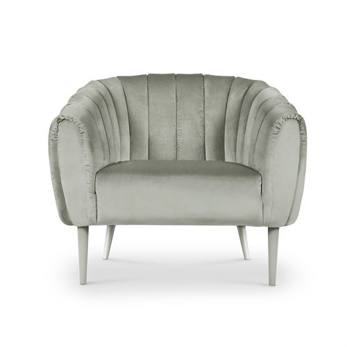 Moderner Sessel - OREAS - BRABBU DESIGN FORCES - Samt / beige / Farbe anpassbar