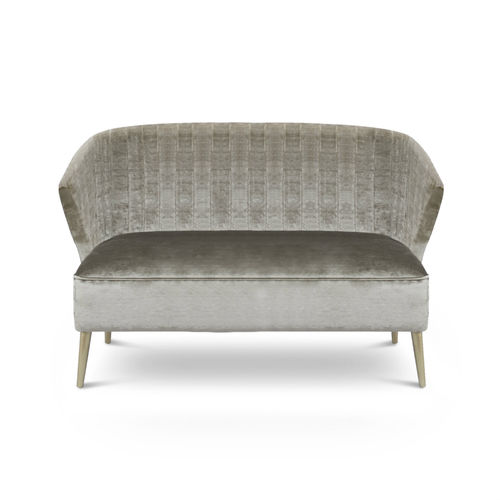 Modernes Sofa - NUKA - BRABBU DESIGN FORCES - Samt / maßgefertigt / grau