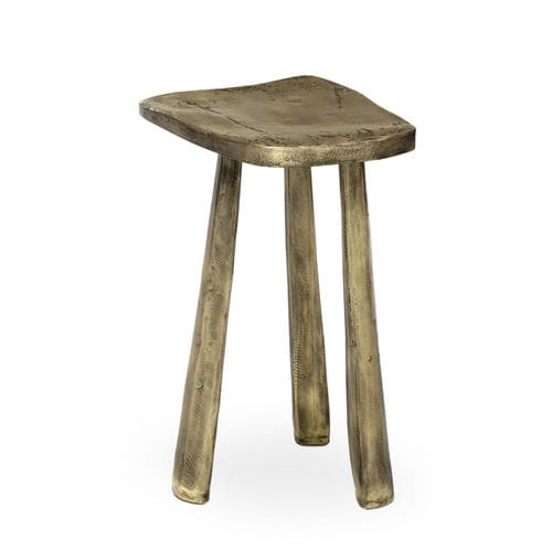 Moderner Hocker - DOLMEN - BRABBU DESIGN FORCES - Metall / Gestell aus Messing / mit 3 Beinen