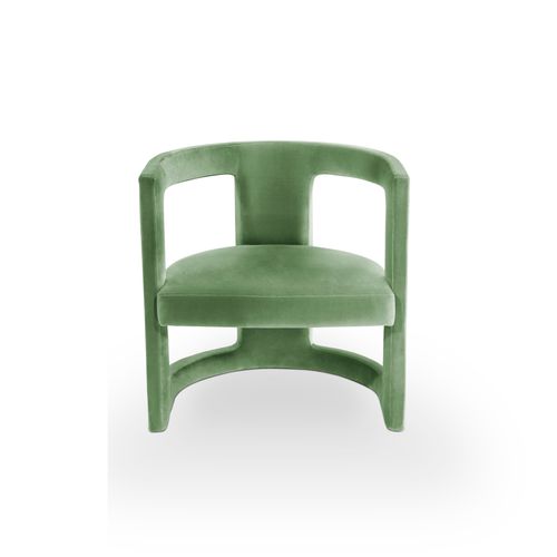 Moderner Sessel - RUKAY - BRABBU DESIGN FORCES - Samt / grün / Farbe anpassbar