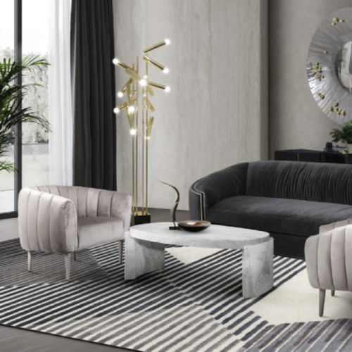 Moderner Couchtisch - TACCA  - BRABBU DESIGN FORCES - Marmor / Gestell aus Marmor / oval