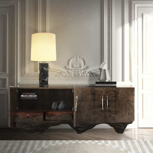 Modernes Sideboard - HUANG - BRABBU DESIGN FORCES - Nussbaum / Holzfurnier / maßgefertigt