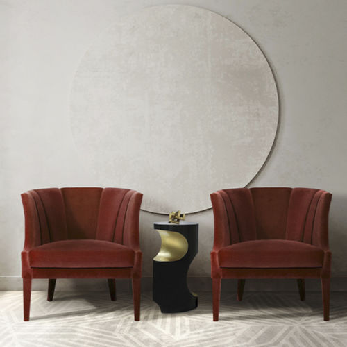 Klassischer Sessel - BEGONIA - BRABBU DESIGN FORCES - Samt / grau / braun