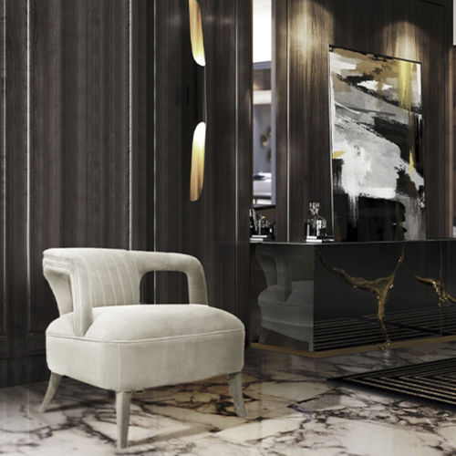 Klassischer Sessel - KAROO - BRABBU DESIGN FORCES - Satin / gelb / Farbe anpassbar