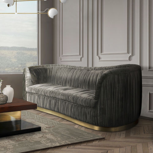 Modernes Sofa - DAKOTA - BRABBU DESIGN FORCES - Samt / mit Armlehnen / maßgefertigt