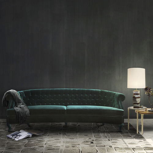 Chesterfield-Sofa - MAREE - BRABBU DESIGN FORCES - Samt / mit Armlehnen / maßgefertigt