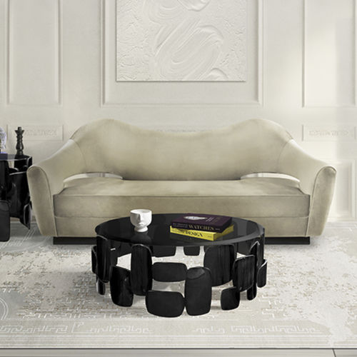 Modernes Sofa - NAU - BRABBU DESIGN FORCES - Samt / mit Armlehnen / maßgefertigt