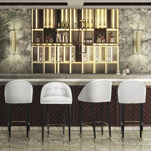 Moderner Barstuhl - MALAY - BRABBU DESIGN FORCES - für den Innenraum / Kunstleder / Gestell aus lackiertem Holz