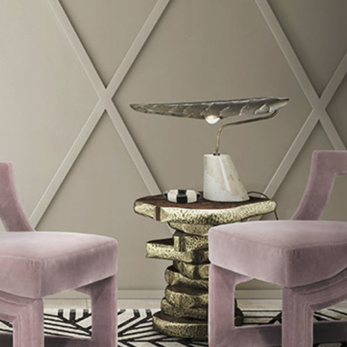 Tischlampe - CALLA - BRABBU DESIGN FORCES - Messing / Marmor / modern