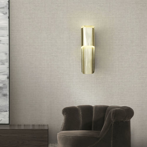 Moderne Wandleuchte - PHONG - BRABBU DESIGN FORCES - für Außenbereich / Messing mit Goldauflage / Acryl